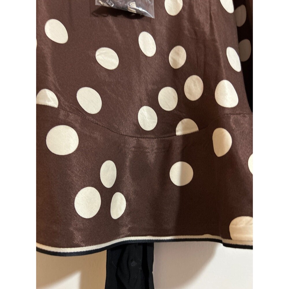 MAEVE Anthropologie Women’s Jessica Strapless Swing Top Brown Dot size M NWT - Picture 5 of 9